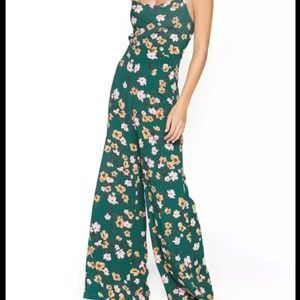 Flynn Skye Green and Floral Flows Jumpsuit